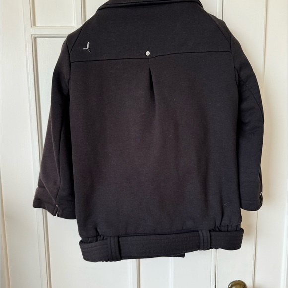Anthropologie Community Aritzi Moto Bomber Jacket Sz S Organic Cotton Black - Picture 8 of 16